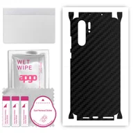Szkła hartowane na telefon - Folia naklejka skórka strukturalna na TYŁ+BOKI do Huawei P30 Pro -  Carbon Czarny - apgo SKINS - miniaturka - grafika 1