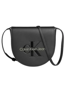 Calvin Klein Jeans Damska wyrzeźbiona mini torba na siodełko inne SLG, czarna/ostra zieleń, jeden rozmiar, Czarny/ostry zielony, Rozmiar Uniwersalny - Portfele - miniaturka - grafika 1