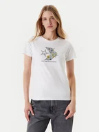 Koszulki i topy damskie - Converse T-Shirt Nature Star Chevron 10027752-A02 Biały Regular Fit - miniaturka - grafika 1