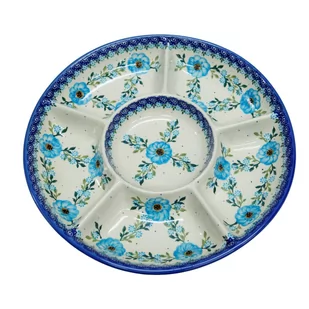 Ceramiczna półmisek dzielony Ceramika Bolesławiec - Miski i półmiski - miniaturka - grafika 1