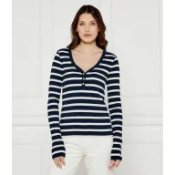 Bluzki damskie - Tommy Hilfiger Bluzka HENLEY Slim Fit - miniaturka - grafika 1