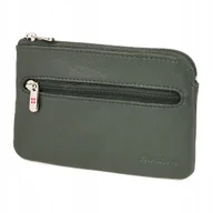 Etui na klucze - Skórzane etui na klucze banknoty pokrowiec duży Zielony - miniaturka - grafika 1