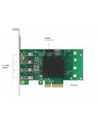 Akcesoria do komputerów stacjonarnych - Delock PCIe x4>4x ext USB 3.0 Quad C.LP - miniaturka - grafika 1