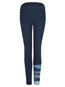 Spodnie damskie - Ziener Damskie spodnie softshellowe, długie bieganie, wiatroszczelne, elastyczne Nura niebieski Dark Navy.arcadian Stripe 40 - miniaturka - grafika 1