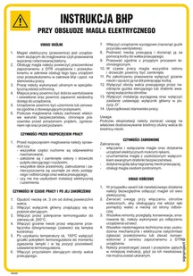IAA33 INSTRUKCJA BHP PRZY OBSŁUDZE MAGLA ELEKTRYCZNEGO, FN - FOLIA SAMOPRZYLEPNA; (245X350MM) - Instrukcje stanowiskowe BHP - miniaturka - grafika 1