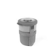 Pojemniki kuchenne - Amuse Pojemnik na jogurt 2 w 1 ze sztućcem i gumką szary - miniaturka - grafika 1