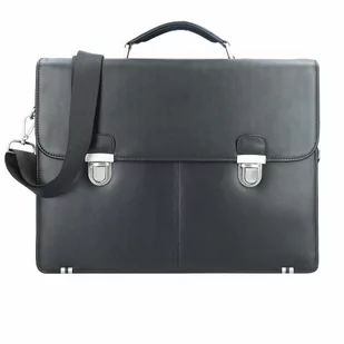 Esquire Oxford Briefcase Leather 42 cm schwarz - Torby na laptopy - miniaturka - grafika 1