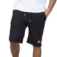 Spodnie sportowe męskie - Spodenki Alpha Industries Basic Short 11636303 - czarne - miniaturka - grafika 1