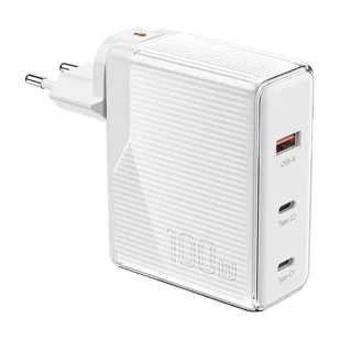 Ładowarka Essager ECT2CA-ZXB02-Z GaN 100W 2C+A (biały) - Ładowarki do telefonów - miniaturka - grafika 1