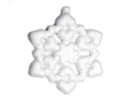 Lalki dla dziewczynek - INNSPIRO Wiszący Płatek śniegu Porex 7,5 cm Torba Wisząca 10u, Biały, 10 - miniaturka - grafika 1