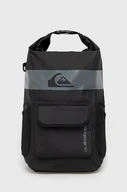 Plecaki - Quiksilver plecak męski kolor czarny duży z nadrukiem - miniaturka - grafika 1