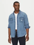 Koszule męskie - Guess Jeans Koszula jeansowa M4YH56 D5EI2 Granatowy Regular Fit - miniaturka - grafika 1