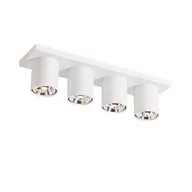 Lampy sufitowe - QAZQA Nowoczesny reflektor sufitowy biały 4-punktowy - Tubo - miniaturka - grafika 1