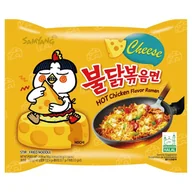 Kuchnie świata - Samyang Makaron instant Ramen Ostry Kurczak serowy marki Samyang 140g - miniaturka - grafika 1