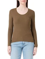 Swetry damskie - s.Oliver Damski sweter Crew Neck, długi rękaw, zielony, 42, zielony, 42 - miniaturka - grafika 1
