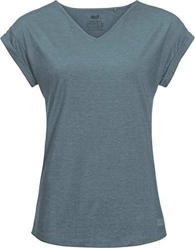Jack Wolfskin Damska Koszulka Coral Coast T W, Szary (Teal Grey), M