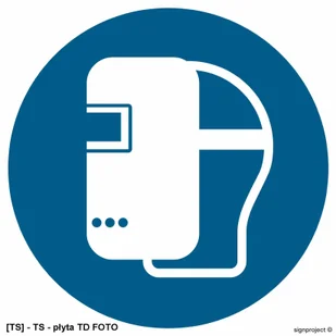 SIGNPROJECT GJ019 - Nakaz stosowania maski spawalniczej 500x500 - Tablice BHP - miniaturka - grafika 1