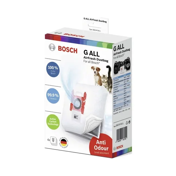 2X Bosch Worek do odkurzacza AirFresh G ALL TYP G 4szt BBZAFGALL