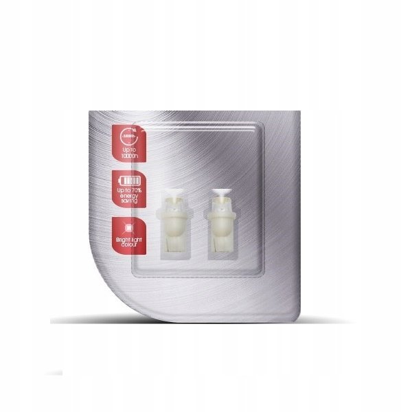 W5W Dioda LED BIAŁA walcowana W2.1x9.5d 1xLED F10 2szt.