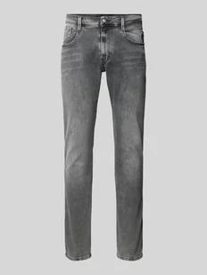 Jeansy o kroju slim fit z efektem znoszenia model ‘ANBASS’ - Spodnie męskie - miniaturka - grafika 1