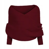 Swetry damskie - CIEPŁY SWETER DAMSKI LUŹNY SWETEREK GRUBY MILUTKI OTULACZ NARZUTKA KOLORY - miniaturka - grafika 1