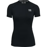 Koszulki i topy damskie - Under Armour Heatgear kompresyjny krótki rękaw koszulka damska - miniaturka - grafika 1