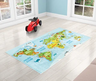 Bellatex Dywan dziecięcy Kontynenty, 80 x 150 cm - Dywany dla dzieci - miniaturka - grafika 1
