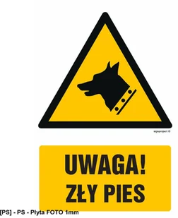 SIGNPROJECT GF015 - Uwaga 350x525 - Tablice BHP - miniaturka - grafika 1