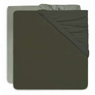 Jollein prześcieradła do łóżeczka 120x60 cm 2 szt Ash Green/Leaf Green - Pościel dla dzieci - miniaturka - grafika 1