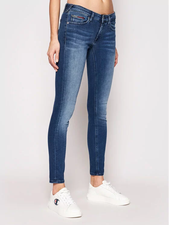 Tommy Jeans Jeansy Sophie DW0DW09214 Granatowy Skinny Fit