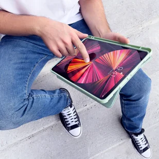 Stand Tablet Case etui Smart Cover pokrowiec na iPad mini 2021 z funkcja podstawki zielony - Etui i futerały do telefonów - miniaturka - grafika 11