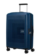 Walizki - Walizka średnia poszerzana American Tourister AeroStep - navy blue - miniaturka - grafika 1