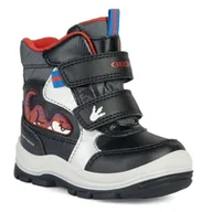 Śniegowce damskie - Geox Śniegowce Dziecięce Na Rzepy Wysokie 25 Ż1E - miniaturka - grafika 1