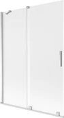 Parawany nawannowe - Mexen Velar parawan nawannowy 2-skrzydłowy rozsuwany 130 x 150 cm, szron, chrom - 896-130-000-31-01 - miniaturka - grafika 1