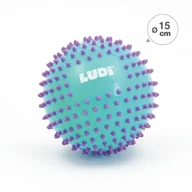 Zabawki sensoryczne - LUDI Dwukolorowa piłka sensoryczna Niebieska - miniaturka - grafika 1