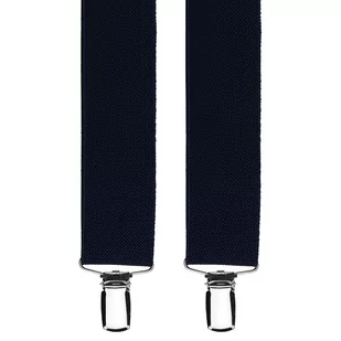 Szelki do spodni gładkie w kolorze granatowym EM 31 - EM Men's Accessories - Dodatki do ubrań - miniaturka - grafika 1