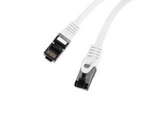 Lanberg, Fluke Passed, Patchcord Kat.8.1 S/ftp Lszh Cu, Biały, 1 M - Pozostałe akcesoria sieciowe - miniaturka - grafika 1