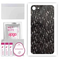 Szkła hartowane na telefon - Folia naklejka skórka strukturalna na TYŁ do Apple iPhone SE 2022 -  Carbon Pixel Czarny - apgo SKINS - miniaturka - grafika 1