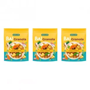 Bakalland BA! Granola 5 owoców tropikalnych zestaw 3 x 300 g - Płatki śniadaniowe i musli - miniaturka - grafika 1