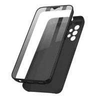 Etui i futerały do telefonów - Etui 360° do Samsunga Galaxy A32 Elastyczny przód i sztywny tył – czarne - miniaturka - grafika 1