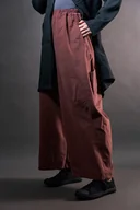 Spodnie sportowe damskie - Ciepłe spodnie drelichowe bawełniane podbite flanelą - miniaturka - grafika 1