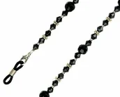 Akcesoria do okularów - Hayne Łańcuszek Czarne Koraliki - miniaturka - grafika 1