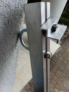 Zestaw elementów do wykonania stelaża na balkon, barierkę bez pochylenia na 1 panel maksimum 230x114cm x 30mm - Akcesoria do kolektorów i fotowoltaiki - miniaturka - grafika 1