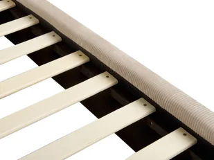 Łóżko sztruksowe 180 x 200 cm beżowoszare VINAY Lumarko! - Łóżka - miniaturka - grafika 7