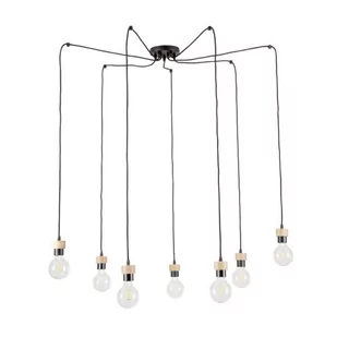 Britop lampa wisząca 7 punktowa CLARTE Spider czarny dąb olejowany 3491704 3491704 - Lampy sufitowe - miniaturka - grafika 1