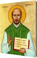 Ikony i obrazy sakralne - Ikona świętego Ignacego Loyoli - miniaturka - grafika 1