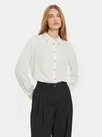 Koszule damskie - Tommy Hilfiger Koszula WW0WW43066 Écru Regular Fit - miniaturka - grafika 1