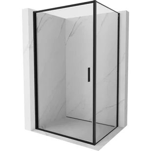 Mexen Exo kabina prysznicowa uchylna 100 x 90 cm, transparent, czarna - 817-100-090-70-00 - Kabiny prysznicowe - miniaturka - grafika 1
