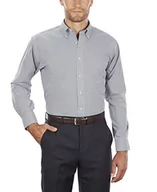 Koszule męskie - Van Heusen Męska koszula o regularnym kroju Gingham Button Down Collar Dress Shirt Klasyczna koszula, czarny, S - miniaturka - grafika 1