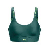 Biustonosze - Damski Stanik sportowy UNDER ARMOUR UA INFINITY MID COVERED 1363353-722 – Zielony - miniaturka - grafika 1